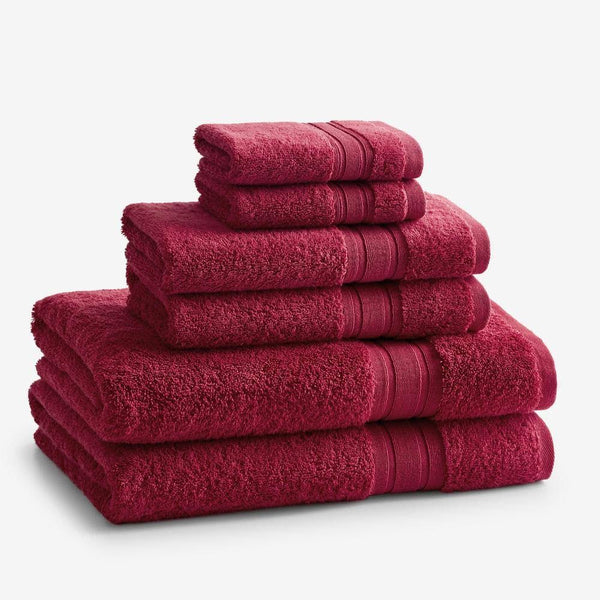 Turkish Cotton Bath Towel Set - Red | The Company Store