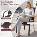 Tangkula 7 Pieces Patio Dining Set 63” x 33” Outdoor Rectangle Metal Table with Umbrella Hole 6 Stackable Breathable Mesh Armchairs