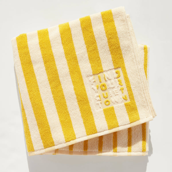 Ojai Towel Hike | Yellow Cotton Bath Towel | Quiet Town