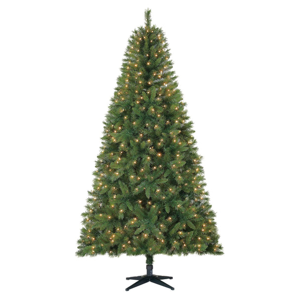 Holiday Time 7.5ft Pre-Lit Kennedy Fir Artificial Christmas Tree with 450 Clear Lights
